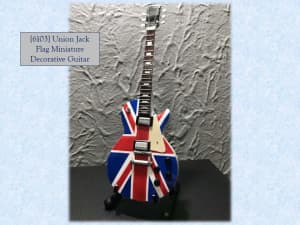 [6103] New Miniature Guitar for Deco - Union Jack Flag Mini Guitar