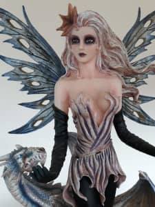 Large 66cm Fairy With Dragon Figurine