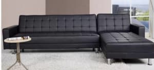 BRAND NEW Modern PU Leather "ROMA" 5 seater CHAISE / couch / SOFA BED