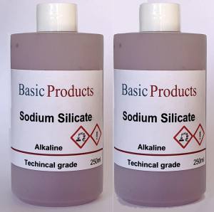Sodium Silicate Water Glass 45% high concentration. 2X 250ml container