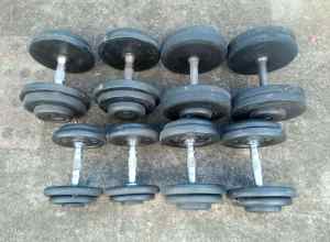 gym weights fixed dumbell set 10 to 22.5kg