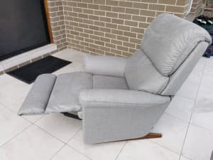 BRAND NEW grey fabric armchair recliner