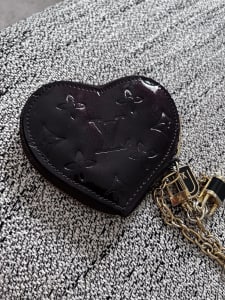 Louis Vuitton LV Rare heart shaped patent leather purse