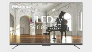 Hisense 65 U8G 4K ULED Smart TV.