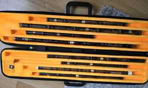 Set of 8 x Woodend Flutes with carry case