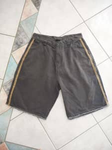 Mens Shorts Size S Waist 80 cm brown w side stripe Everlast Cotton