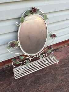 Vintage outdoor frame mirror ornate style garden style excellent