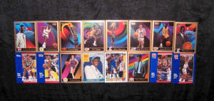 Early-1990s Lot Of 16 Fleer SkyBox And Upper Deck NBA Basketball Cards