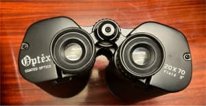 Binoculars OPTEX - Large - Leather Case - 20x70