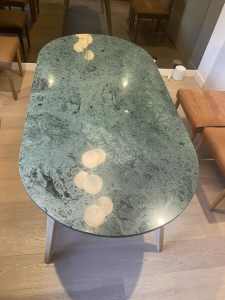 Fenton and Fenton Woodrow Oval Marble Table - Green