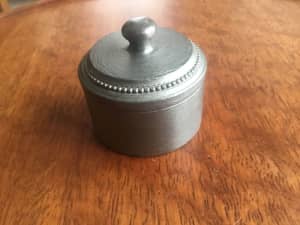 Svenskt Tenn (Swedish) small pewter round trinket box