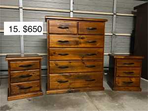 Can deliver…Like New chest of drawers and two bedside tables