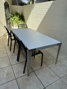 FREE Outdoor table - stone top, stainless steel legs