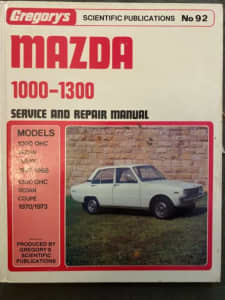 Mazda 1000 and******1967 1968 Gregorys hardcover workshop manual