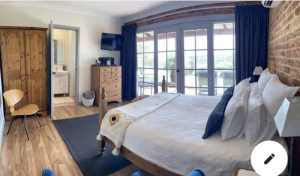 Bedroom furniture: Queen bed, mattress, side tables, cupboard