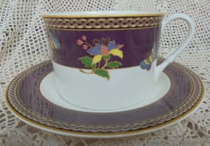 MIKASA PAPILLON Y 4118 WIDE CAPPUCCINO/COFFEE CUP & SAUCER