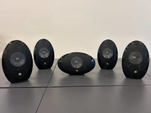 KEF Surround Sound Black Egg 5 Speakers Set
