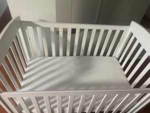Matching Grotime Cot and Change Table with Mattress and Change Mat
