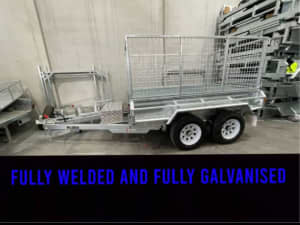 8x5 tandem axle fully galvanised hydraulic tipper trailer