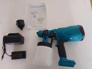 Spray paint gun,18v cordless Makita type battery fitment