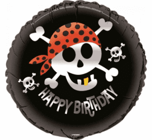 18 Pirate Fun Happy Birthday Foil Helium Air Balloon Party Decoration