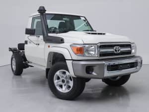 2022 Toyota Landcruiser 70 Series VDJ79R GXL White 5 Speed Manual Cab Chassis