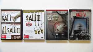 5x SAW Movies on DVD