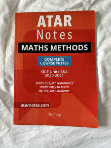 Math Methods Atar notes booklet