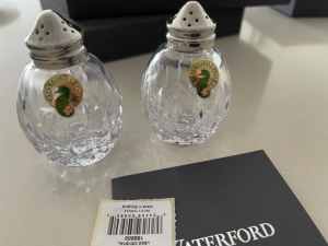New In Box Waterford Classic Lismore Salt & Pepper Shakers-FIXED PRICE