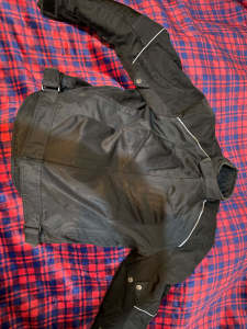 Mens motorcycle jacket black size small