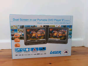 NEW - LASER dual screen in car portable DVD player 9 (22.86cm)