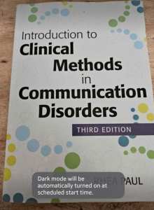 Book: Introduction to clinical Methods in Communication Disorders