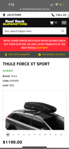 Thule Force XT sport roof box 300l