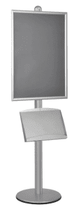 A1 size POSTER STAND with DL size brochure holder - Solid heavy base