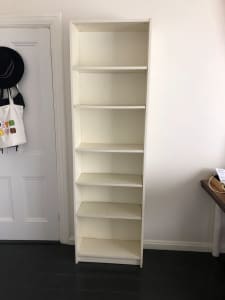 Ikea white Billy tall bookcase