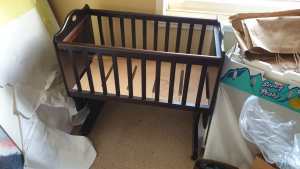 Solid timber Boori baby cradle includes delivery