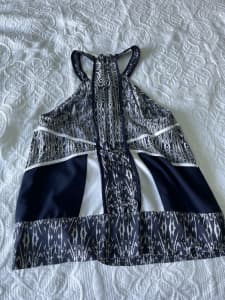 Navy, black and white Wish top size 10