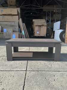 PRICE DOWN FOR SAMPLE TONY BLACK OAK COFFEE TABLE!! ALREADY ASSEMBLED