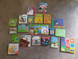 A bundle children books, puzzle and sight word cards
