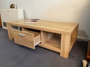 Wooden coffee table / TV Stand with drawers