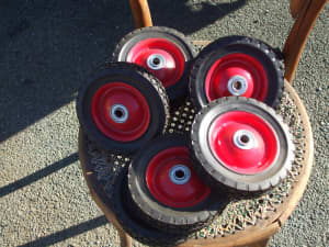 Lawn Mower Solid Wheels or Trolley Wheels Six Of