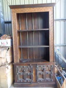 Huge Bookshelf Hardwood Made from Old Windows