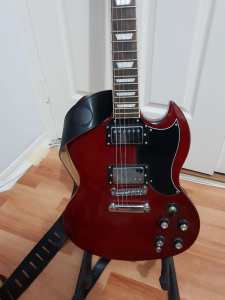 Platinum Cherry Red Electric Guitar