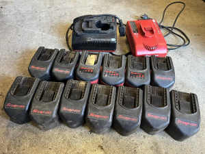 Snap on 18V batteries and chargers