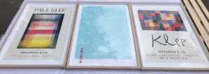 Paul Klee & Hokusai Framed Art set of three-$120.00