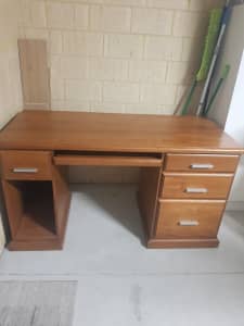 Mahogany desk good condition room for keyboard and printer