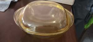 Lovely Amber Casserole Dish with Lid