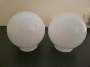 Light Covers Glass Round x 2