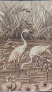 Natural Creative (Art) Painting : True Lover (a pair of storks)
