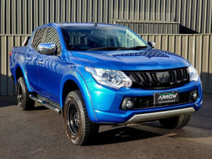 2016 Mitsubishi Triton MQ MY16 Exceed Double Cab Blue 5 Speed Sports Automatic Utility